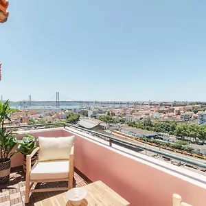Casa Boma - Unique With Private Balcony And Panoramic Bridge View - Alcantara Iv Apartamento